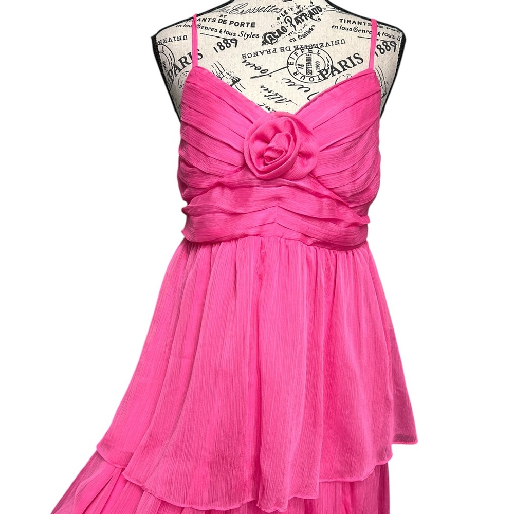 Elegant Pink Layered Dress